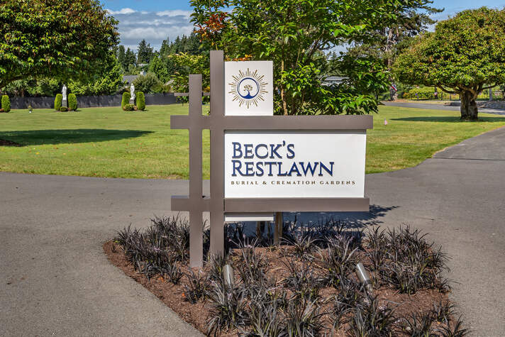 Restlawn Memorial Park, signage