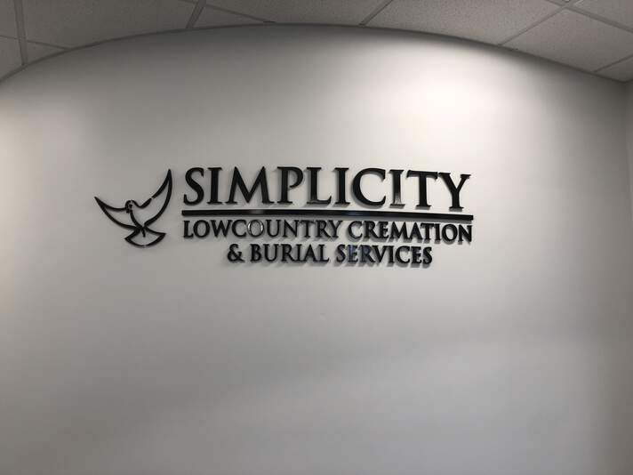 Simplicity Lowcountry Cremation Bluffton, signage