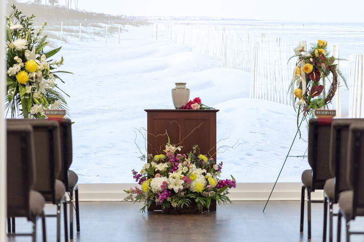 Island Funeral Home, interior
