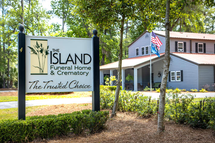 Island Funeral Home, signage