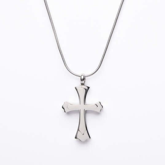 Stainless Steel Cross Pendant With Chain  large image number 2