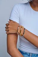 Graceful Harmony Bangle: Gold image number 5