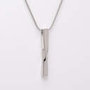 Radiant Twist Pendant with Chain: Silver image number 1