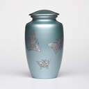 Tranquil Skies Butterfly Urn: Teal image number 3