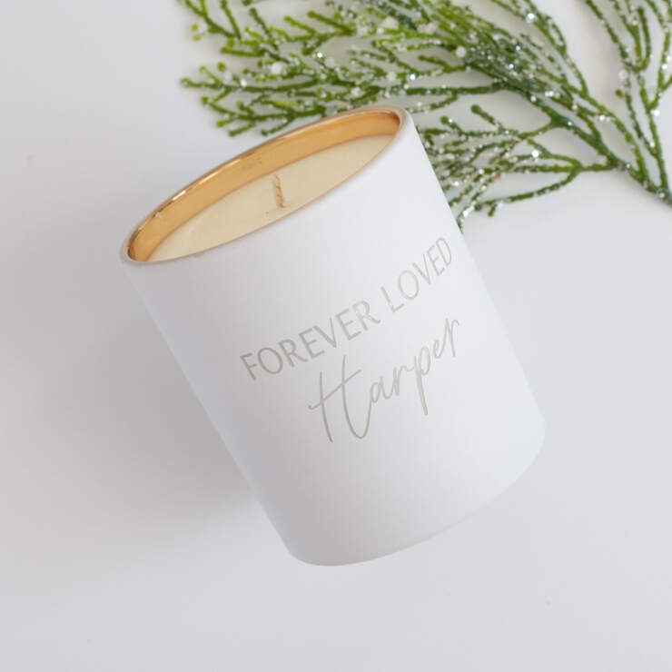 Forever Loved Custom Engraved Candle image number 1