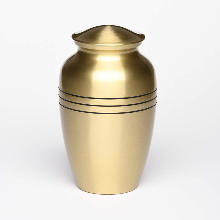 Eternal Bands Memorial Urn: Brass