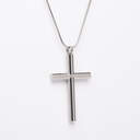 Elegant Cross Pendant with Chain: Silver image number 1