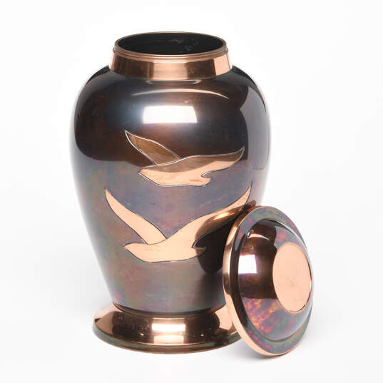 Tranquil Passage Copper & Brass Urn image number 2
