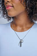 Eternal Love Angel Wing Pendant with Chain: Silver image number 3