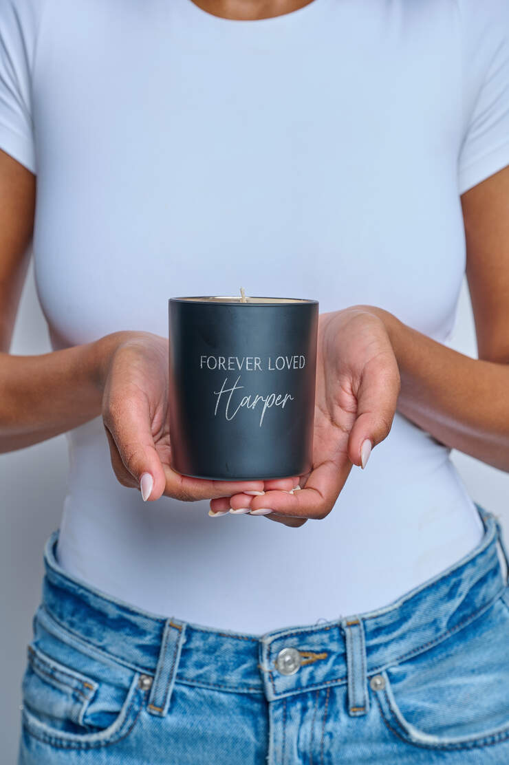 Forever Loved Custom Engraved Candle image number 1