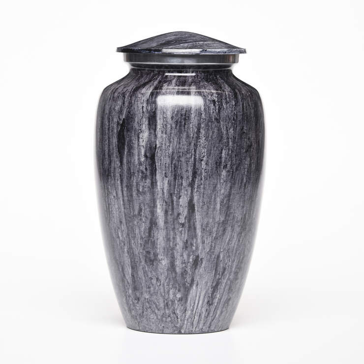 Elegant Artisan Urn: Blue Gray image number 2