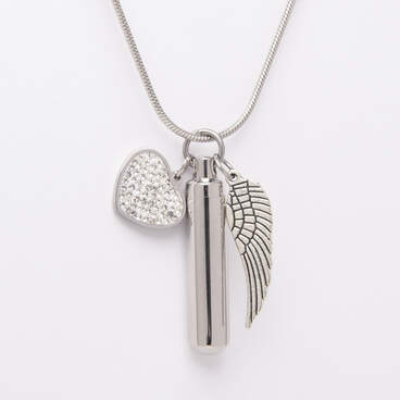 Eternal Love Angel Wing Pendant with Chain