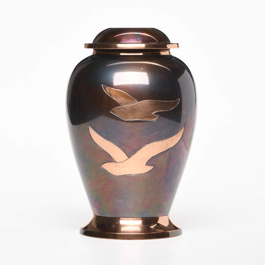 Tranquil Passage Copper & Brass Urn image number 4