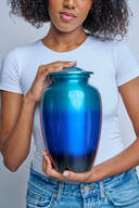 Ombre Reflection Urn: Royal Blue image number 6