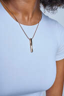 Radiant Twist Pendant with Chain: Rose Gold image number 4