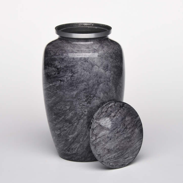 Elegant Artisan Urn: Rich Gray image number 2