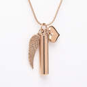 Eternal Love Angel Wing Pendant with Chain: Rose Gold image number 1