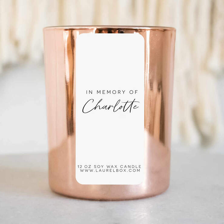 Custom Memorial Candle