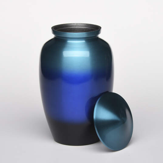 Ombre Reflection Urn: Royal Blue image number 2
