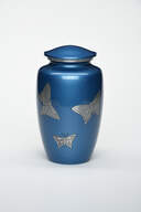 Tranquil Skies Butterfly Urn: Cerulean Blue image number 1