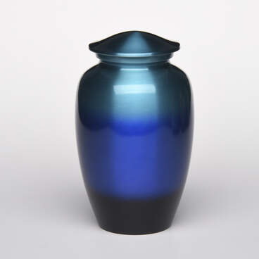 Ombre Reflection Urn: Royal Blue