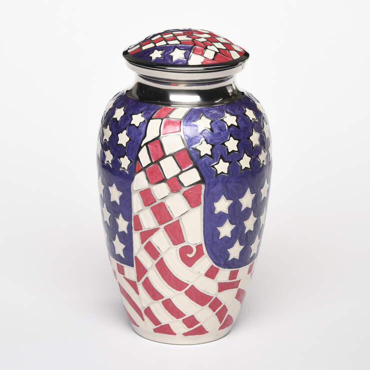 Abstract Americana Urn