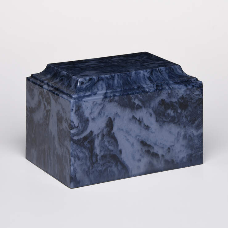 Artisan Marble Urn: Midnight