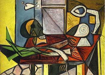 Still Life with Skull Leeks and Pitcher Picasso